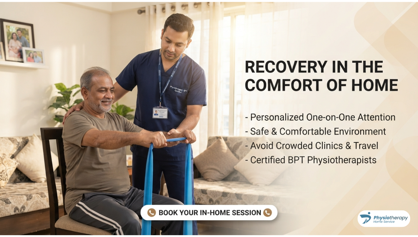 A professional physiotherapist providing expert one-on-one care and rehabilitation to a patient in a modern Dhaka living room