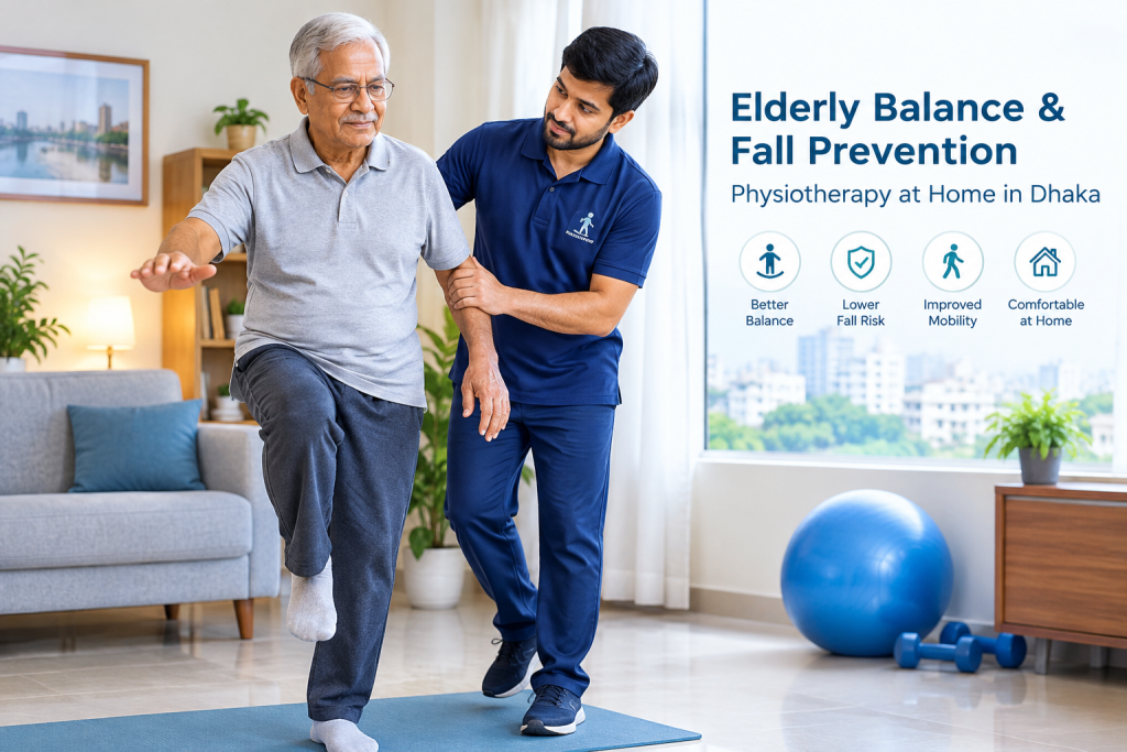 Elderly balance physiotherapy at home in Dhaka