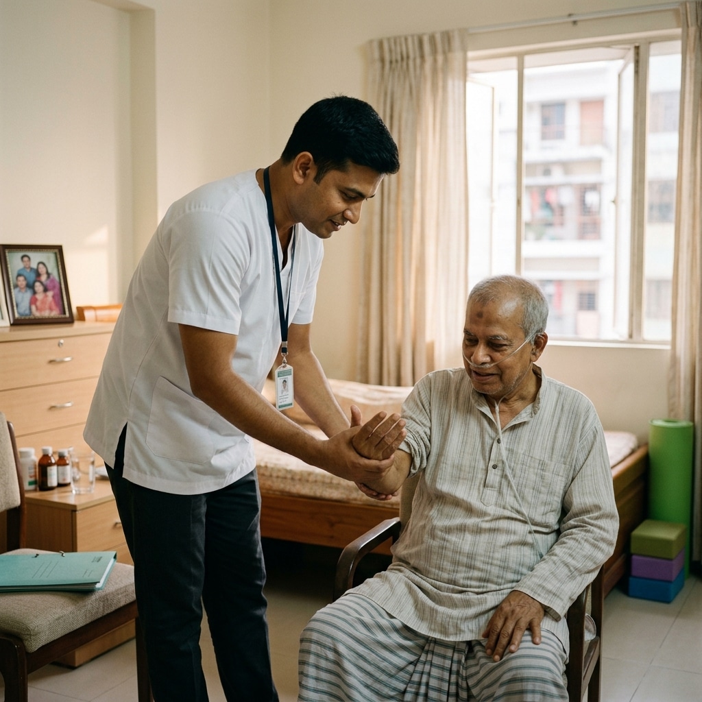 Certified doctor providing bedside care across physiotherapy services area Dhaka