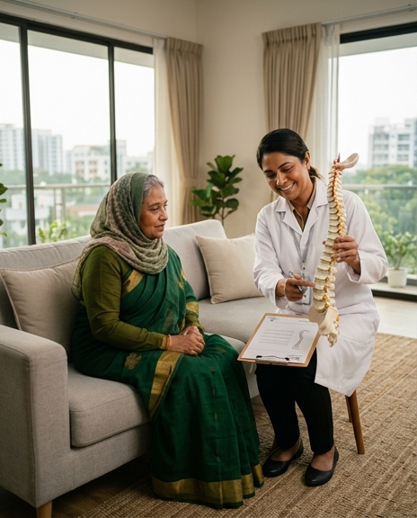 Female therapist providing advanced physiotherapy home service in Gulshan with example-2